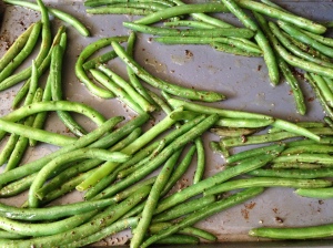 Green beans pre-roasting